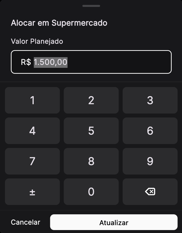 editar saldo categoria