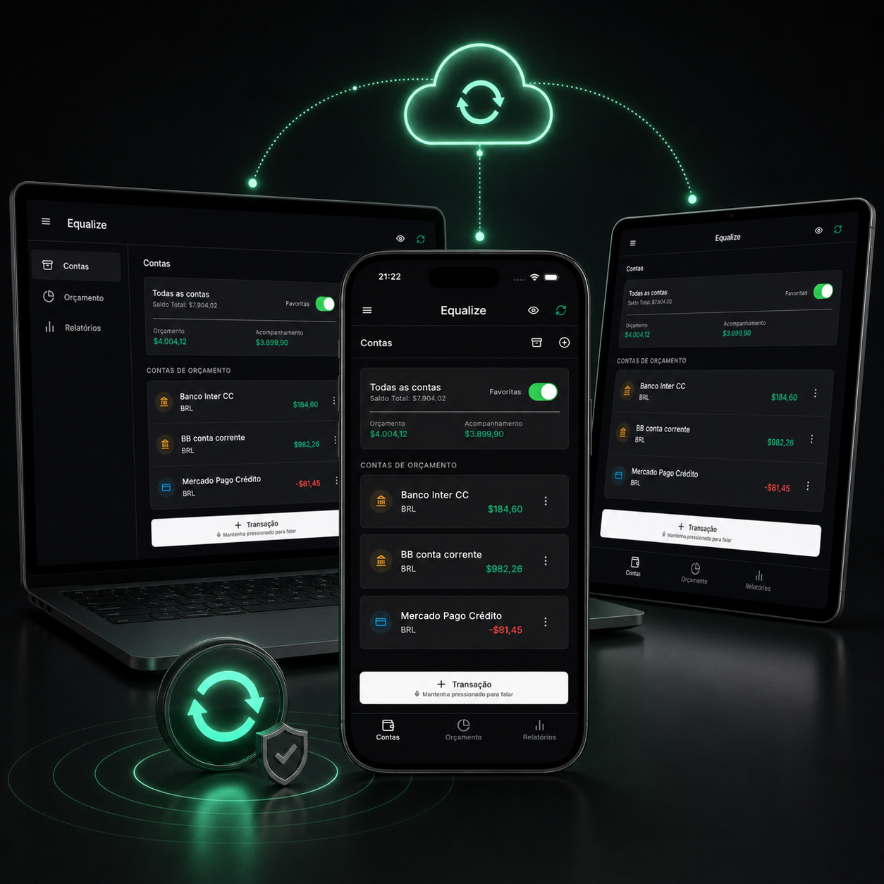 Placeholder para sincronização e backup na nuvem