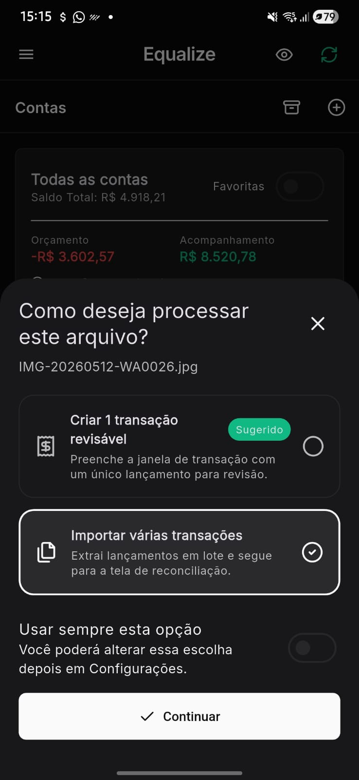 Menu de contexto no desktop