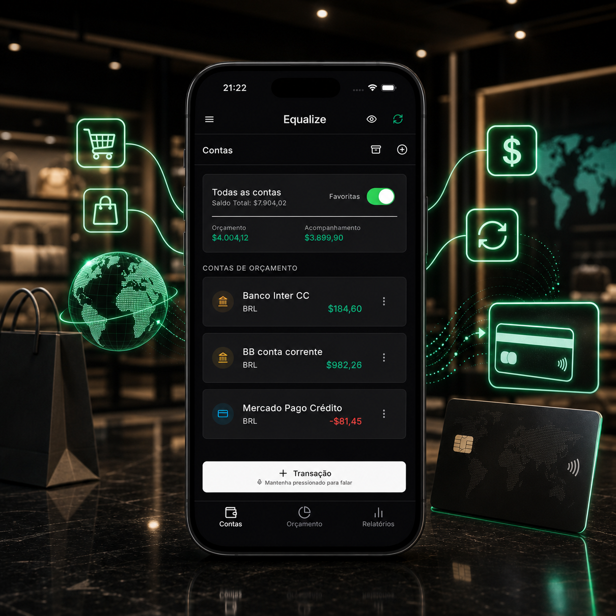 Placeholder para compras em dólar no cartão de crédito