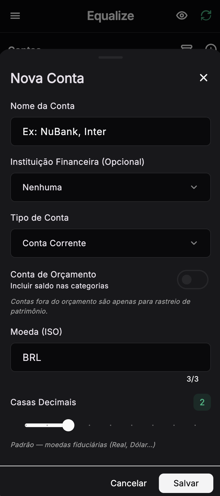 Nova Conta