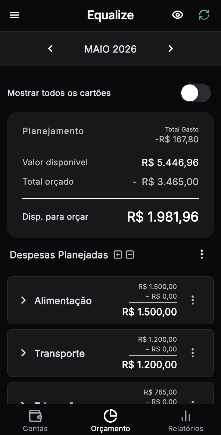 Ações reveladas ao arrastar no mobile