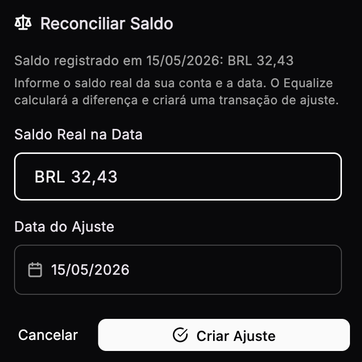 reconciliar saldo